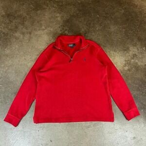 Ralph Lauren red quarter zip sweatshirt Men's Size Medium